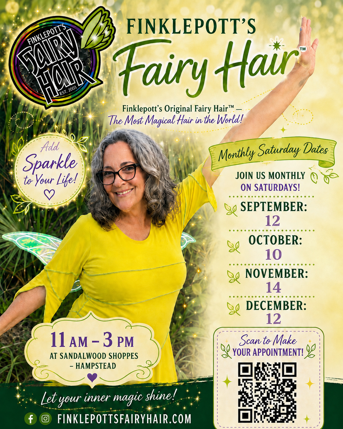 Finklepott’s Fairy Hair event schedule