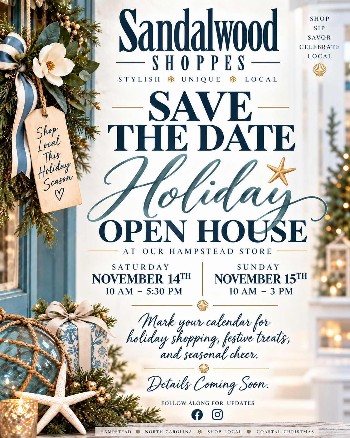 Hampstead Holiday Open House flyer