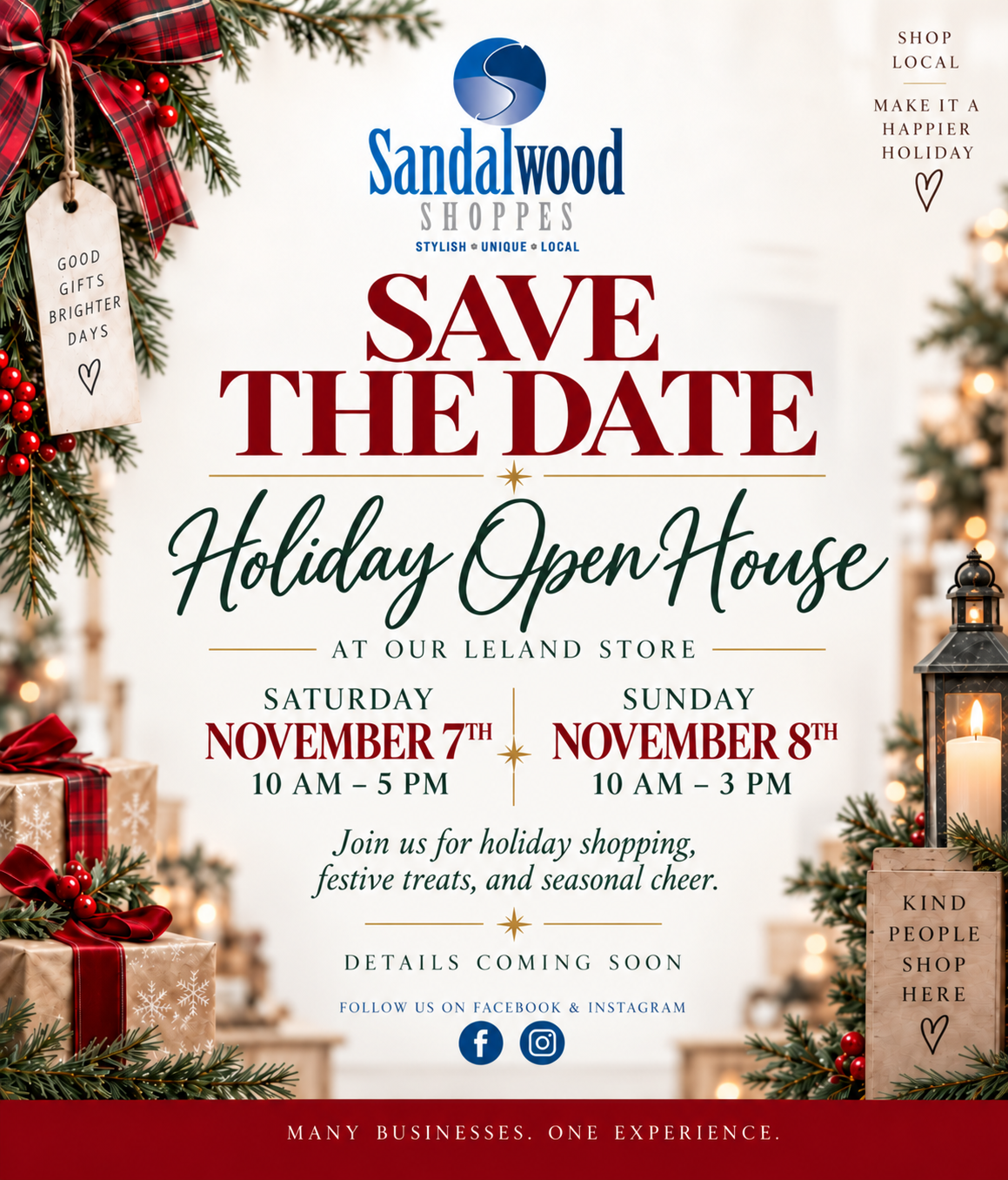 Leland Holiday Open House flyer